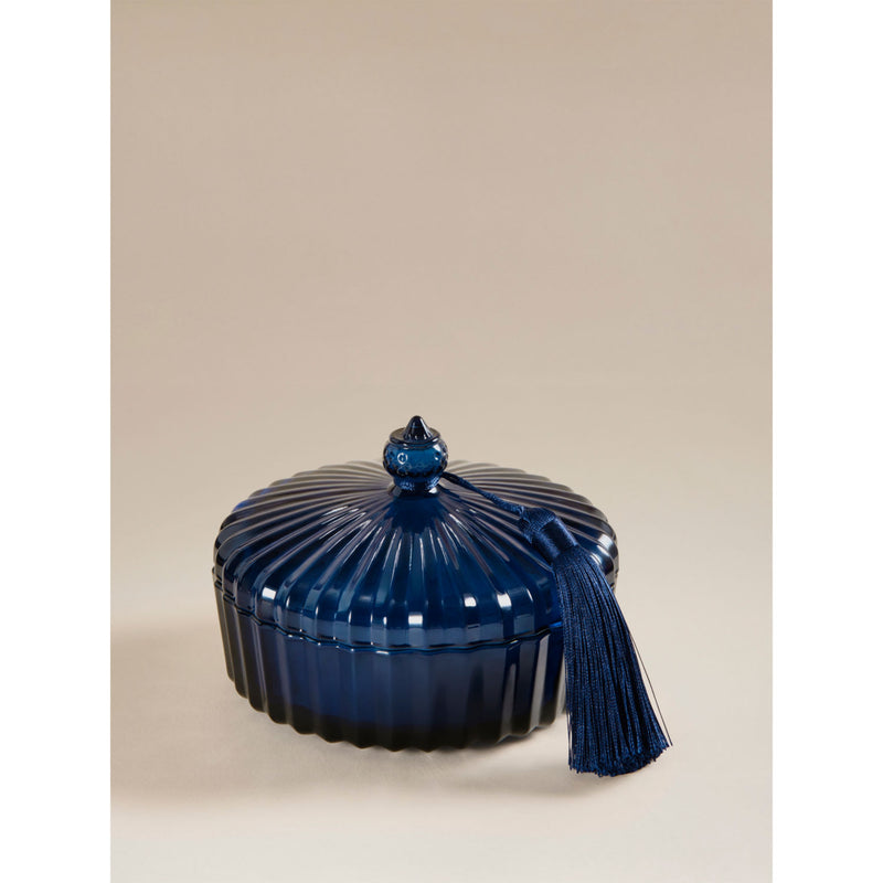 Candle Botanical Rainforest Palms tassel navy - British product