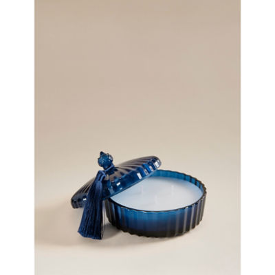 Candle Botanical Rainforest Palms tassel navy - British product