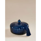 Candle Botanical Rainforest Palms tassel navy - British product