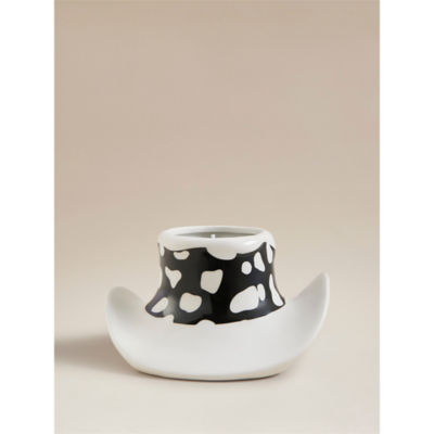 Amber & Lily cowgirl hat ceramic candle, imported from the UK