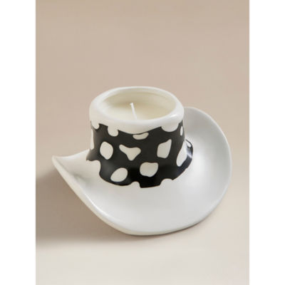 Amber & Lily cowgirl hat ceramic candle, imported from the UK