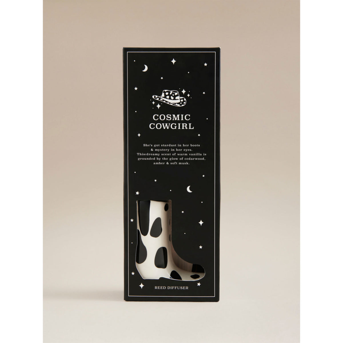Amber & Lily cosmic cowgirl boot reed diffuser - British product