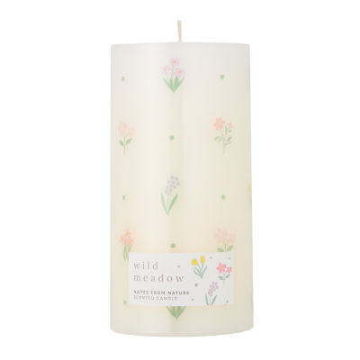 Notes From Nature Wild Meadow pillar candle 570g, imported from the UK