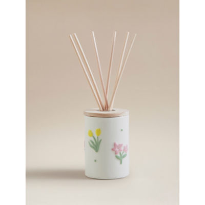 Wild Meadow flower embossed reed diffuser 9x9x20cm - British product