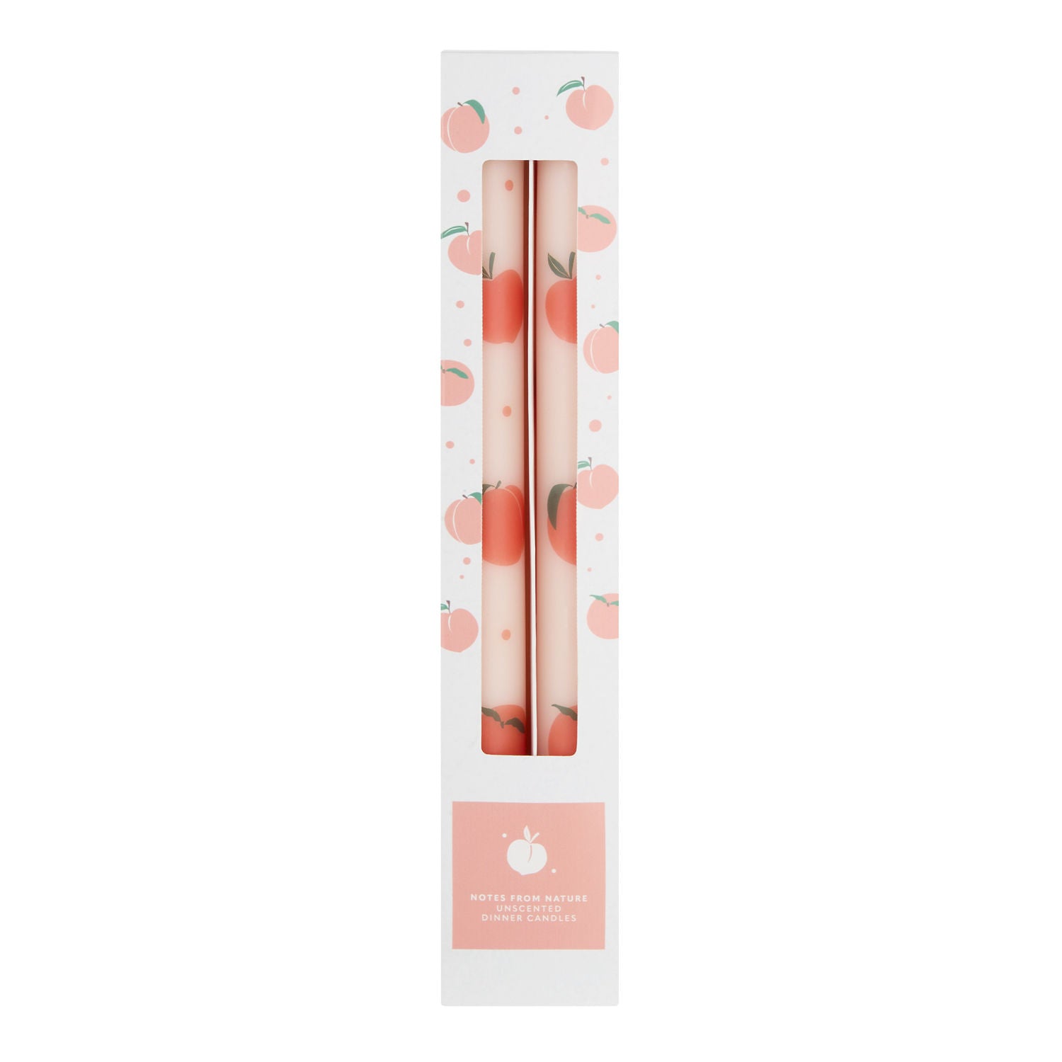 Notes From Nature Peach Blossom taper candles 2x80g - British product