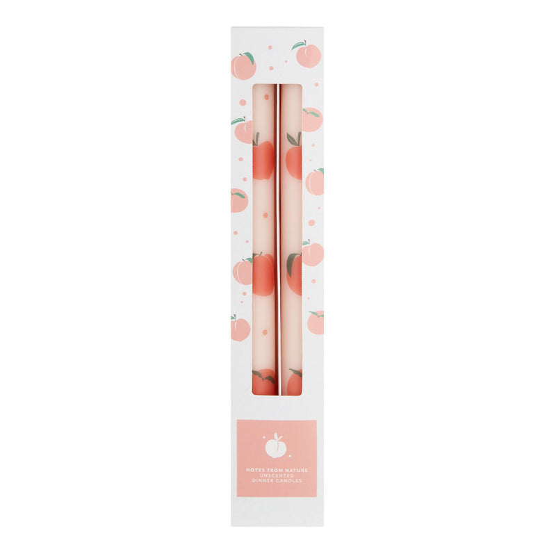 Notes From Nature Peach Blossom taper candles 2x80g - British product