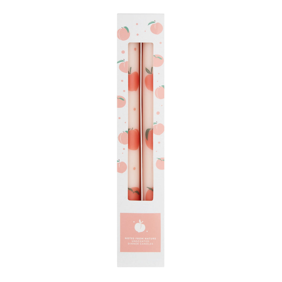 Notes From Nature Peach Blossom taper candles 2x80g - British product