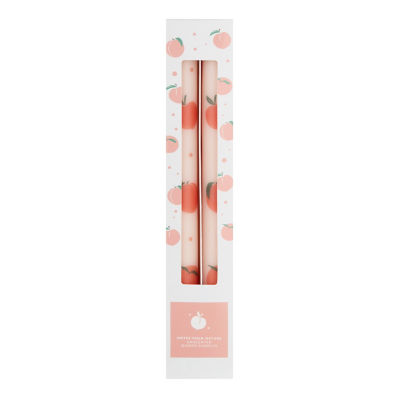 Notes From Nature Peach Blossom taper candles 2x80g - British product