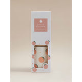 Peach blossom reed diffuser in embossed glass, UK version