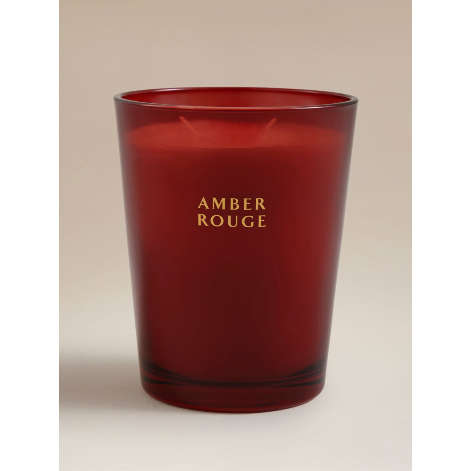Elegance Amber Rouge large glass candle, imported from the UK