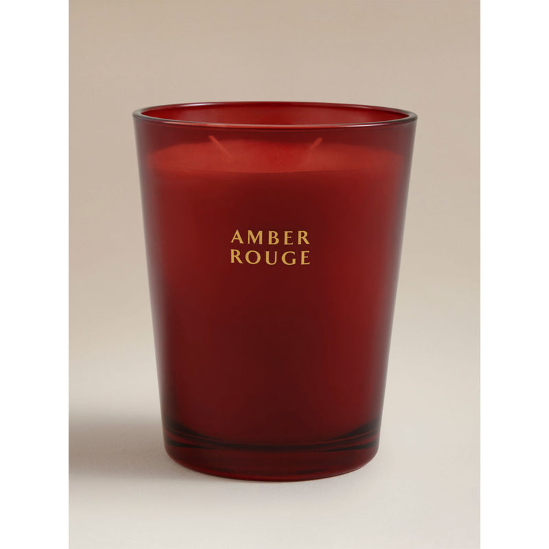 Elegance Amber Rouge large glass candle, imported from the UK