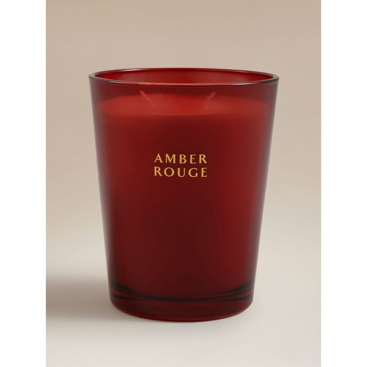 Elegance Amber Rouge large glass candle, imported from the UK