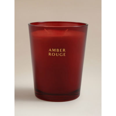 Elegance Amber Rouge large glass candle, imported from the UK