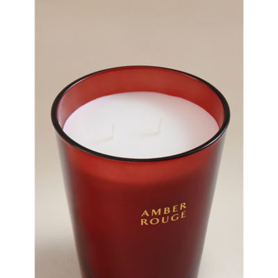 Elegance Amber Rouge large glass candle, imported from the UK