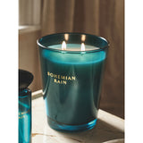 Elegance Bohemian Rain large candle in green glass, UK version