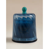 Botanical Rainforest Palms swirl cloche candle, imported from the UK
