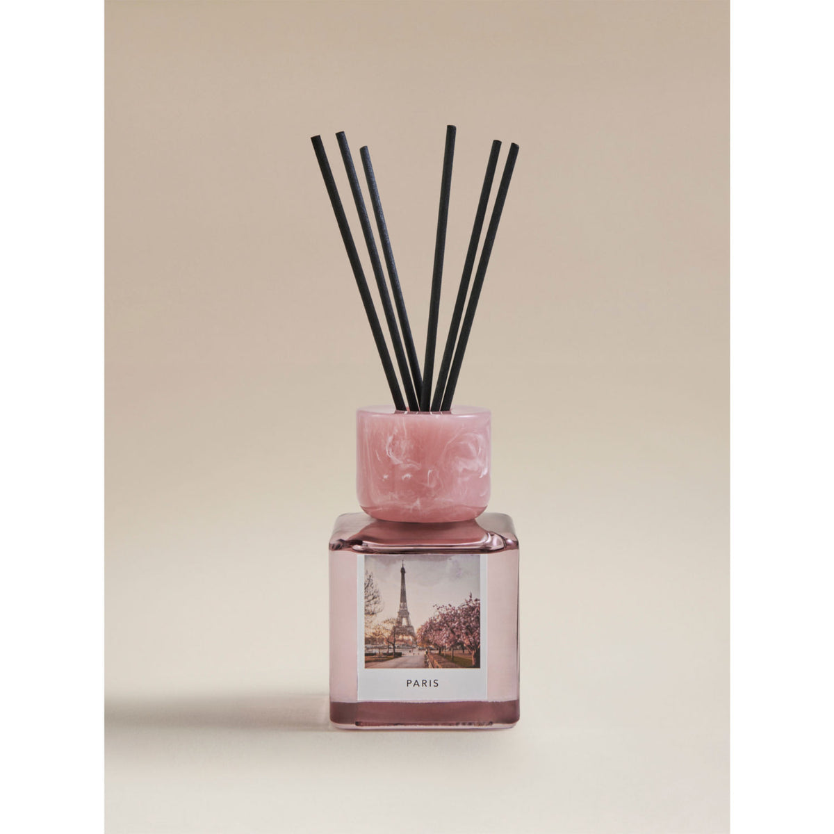 Paris Reed Diffuser with orange flower and hibiscus notes, imported from the UK