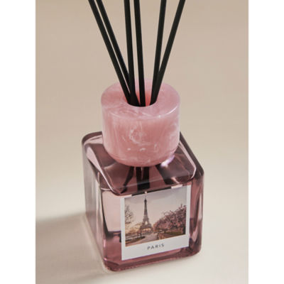 Paris Reed Diffuser with orange flower and hibiscus notes, imported from the UK