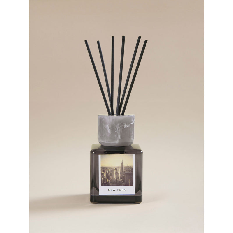 New York reed diffuser grey glass and resin (British brand)