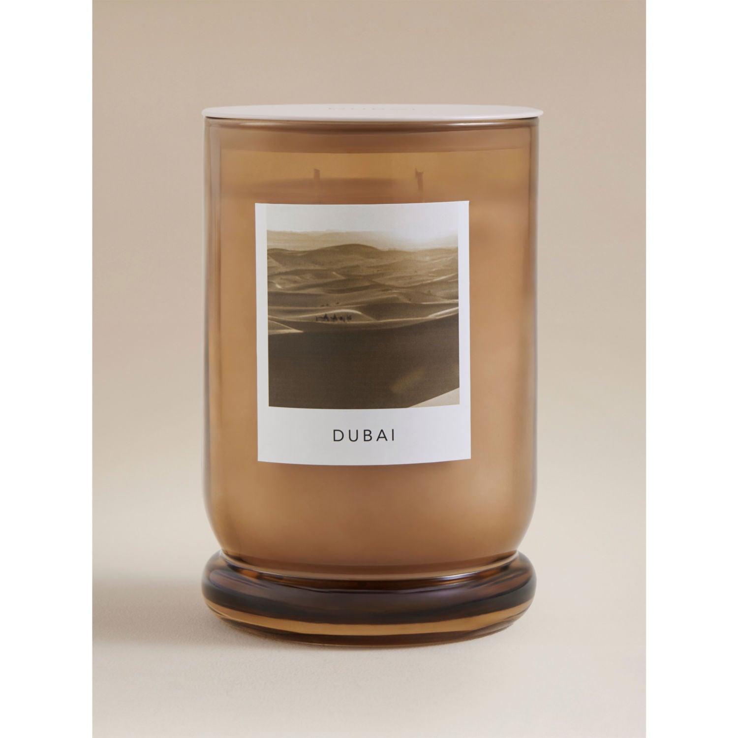 Dubai large candle with raspberry and peppercorn scent, UK version