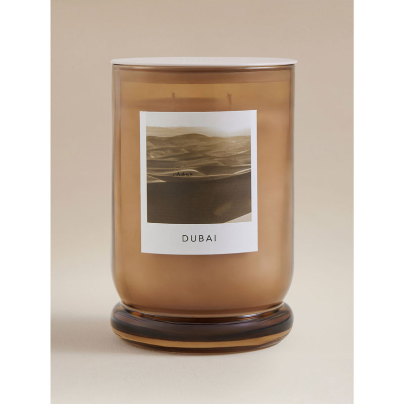 Dubai large candle with raspberry and peppercorn scent, UK version