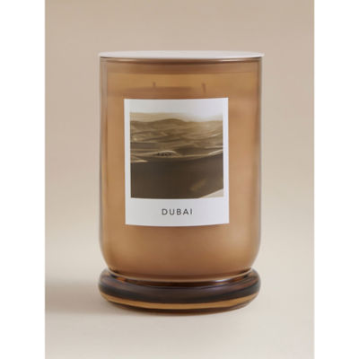 Dubai large candle with raspberry and peppercorn scent, UK version