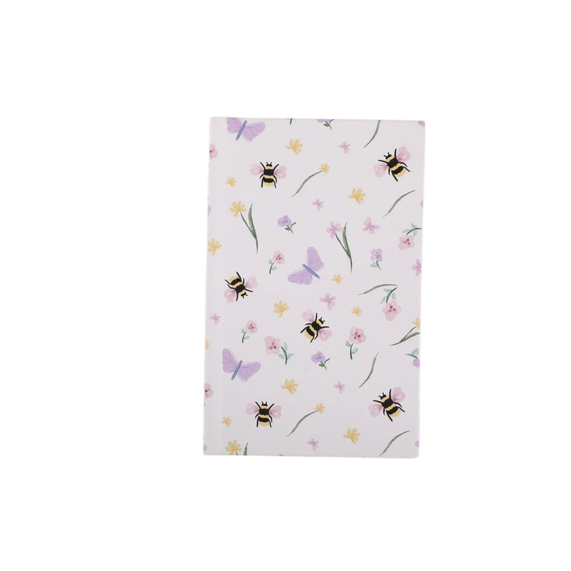 Asda Floral Bee A6 hardcover ruled notebook, UK version