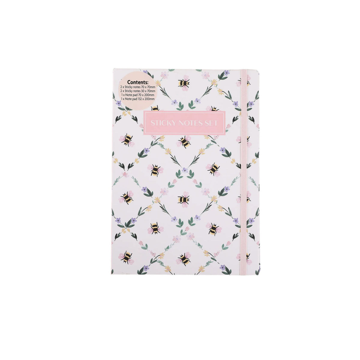 Asda Floral Bee A5 sticky note notebook floral bee design (British brand)