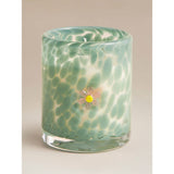 Wild Meadow Charm pink glass candle, British product