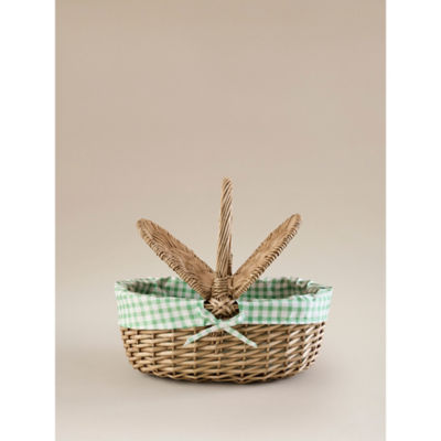Natural willow picnic basket with handle, imported from the UK