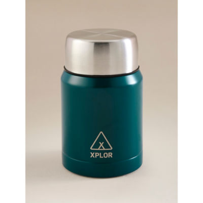 Xplor food travel container teal insulated jar with spoon, UK version