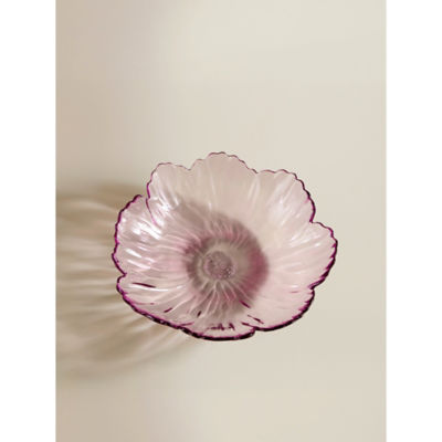 Lilac flower shaped plastic serving bowl (British brand)
