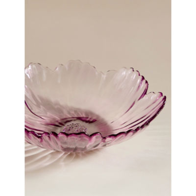 Lilac flower shaped plastic serving bowl (British brand)