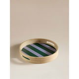 bamboo serving tray blue and green 30cm, UK version