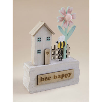 Bee Happy Flower Sign decorative garden sign, imported from the UK