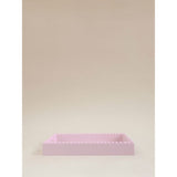 Pink square beaded tray 38x27cm, imported from the UK