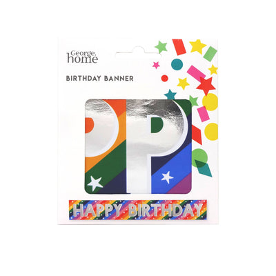 ASDA Happy Birthday Bright Rainbow Stripe Banner- Buy online at McGrocer