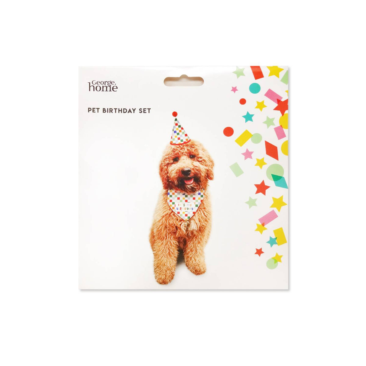 Pet Birthday Set with party hat and bandana (British brand)