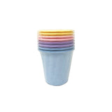 8-pack multicoloured paper cups 210ml - British product