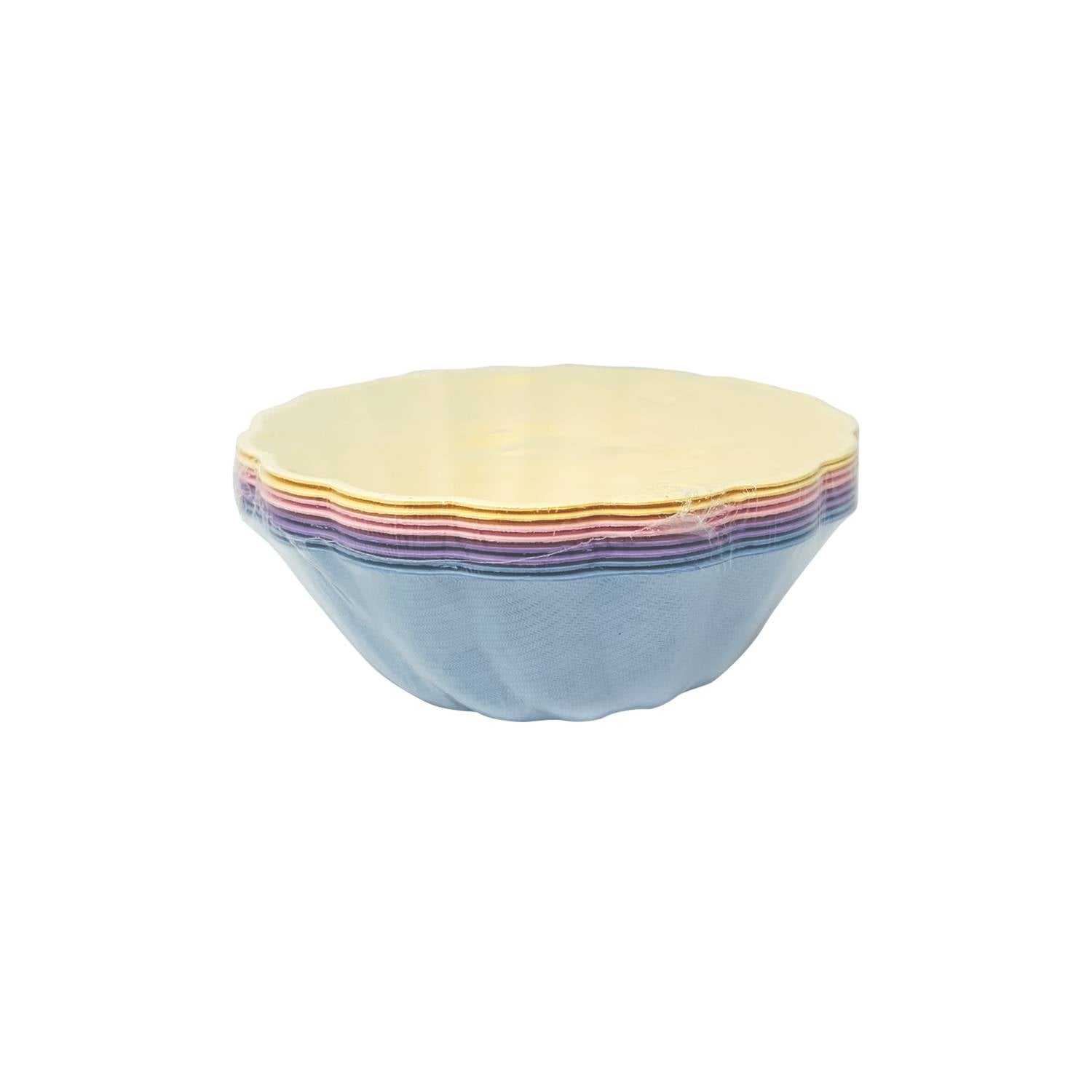 Premium Paper Bowls 8PK multicoloured, imported from the UK