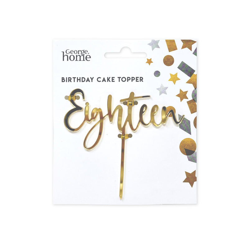 Eighteen birthday cake topper (British brand)