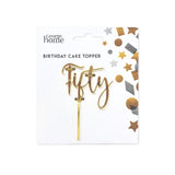 Fifty birthday cake topper, imported from the UK