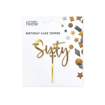 ASDA Sixty Birthday Cake Topper- Buy online at McGrocer