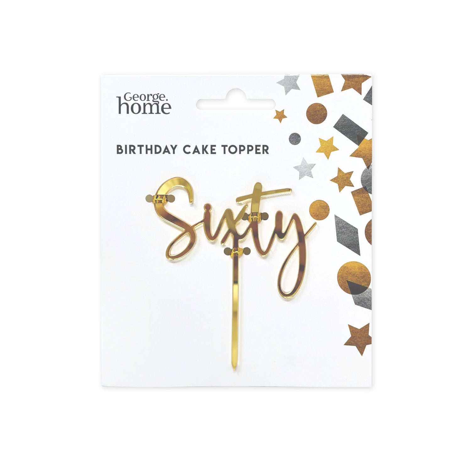 Sixty birthday cake topper (British brand)