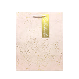 Gold speckle medium paper gift bag 265mm high (British brand)