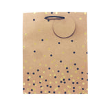 Kraft & Metallic Spots medium gift bag (British brand)