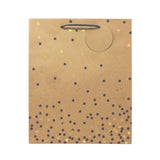 Kraft paper gift bag with metallic spots (British brand)