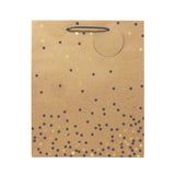 Kraft paper gift bag with metallic spots (British brand)