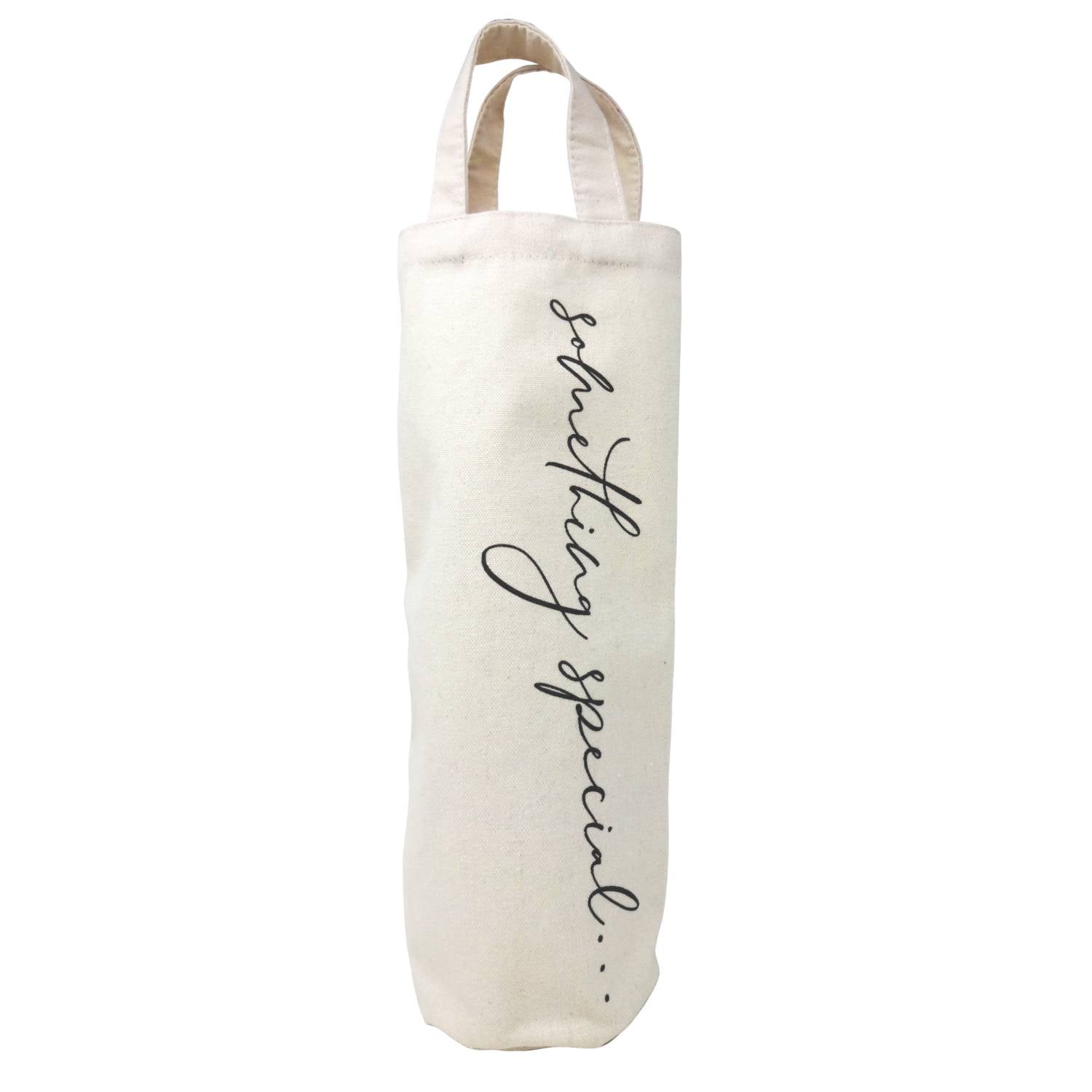 Canvas gift bottle bag 375mm height, British product