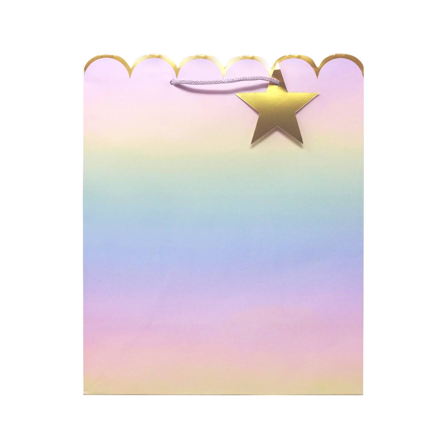 Ombre large paper gift bag with decorative design, UK version